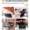 TORRAS 2024 Upgraded 360° Rotatable Ring for iPhone 13 Pro Max Case, Fit for Magsafe with Stand, Magnetic Ring Holder, Military Grade Shockproof Translucent Back Slim Phone Case Ostand R, Black