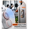 TORRAS 2025 Flagship Magnetic Phone Grip Ring Holder Kickstand [2-Sided Magnetic] [360 Rotation] Fit for MagSafe Accessories for iPhone 17 16 15 14 13 12 11 Samsung, Google, Black(Dusty Rose Gold)