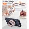 TORRAS 2025 Flagship Magnetic Phone Grip Ring Holder Kickstand [2-Sided Magnetic] [360 Rotation] Fit for MagSafe Accessories for iPhone 17 16 15 14 13 12 11 Samsung, Google, Black(Dusty Rose Gold)