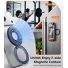 TORRAS 2025 Flagship Magnetic Phone Grip Ring Holder Kickstand [2-Sided Magnetic] [360 Rotation] Fit for MagSafe Accessories for iPhone 17 16 15 14 13 12 11 Samsung, Google, Black(Blue)