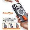 TORRAS 2025 Upgrade (Gen 6.0) Magnetic Phone Grip Holder Kickstand with Braided Strap, Fit for MagSafe Ring Removable, for iPhone 17 16,15, 14, 13 12 Pro/Max Samsung Galaxy, Google, Bronze Black(Silver w/ Braided Strap)