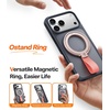 TORRAS 2025 Upgrade (Gen 6.0) Magnetic Phone Grip Holder Kickstand with Braided Strap, Fit for MagSafe Ring Removable, for iPhone 17 16,15, 14, 13 12 Pro/Max Samsung Galaxy, Google, Bronze Black(Rose Gold w/ Braided Nylon Strap)