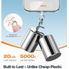 TORRAS 2-Pack Phone Tether Tab [0.48mm Thin] [20lbs Capacity] Anti Yellowing Phone Patch for iPhone, Android and Samsung, Universal Lanyard Tab for Full Coverage Cases (Black & Clear)