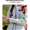 TORRAS 2-in-1 iPhone 16 Portable Charger, 5,000mAh 22.5W Mini Power Bank with Built-in USB-C Cable, Fast Charge Battery Pack, Travel Essential for iPhone 17/16/15, Galaxy S25, Google – Desert Titanium(Green)