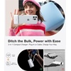 TORRAS 2-in-1 iPhone 16 Portable Charger, 5,000mAh 22.5W Mini Power Bank with Built-in USB-C Cable, Fast Charge Battery Pack, Travel Essential for iPhone 17/16/15, Galaxy S25, Google – Desert Titanium(Arctic White)
