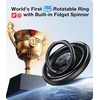 TORRAS 360° Fidget Spinner Magnetic Phone Grip Ring Holder Kickstand, Fit for PopSocket MagSafe Accessories Removable for iPhone 16,15,14, 13, 12 Pro/Max,Samsung Galaxy, Google, Ostand SpinRing, Black