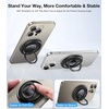 TORRAS 360° Fidget Spinner Magnetic Phone Grip Ring Holder Kickstand, Fit for PopSocket MagSafe Accessories Removable for iPhone 16,15,14, 13, 12 Pro/Max,Samsung Galaxy, Google, Ostand SpinRing, Black