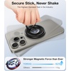 TORRAS 360° Fidget Spinner Magnetic Phone Grip Ring Holder Kickstand, Fit for PopSocket MagSafe Accessories Removable for iPhone 16,15,14, 13, 12 Pro/Max,Samsung Galaxy, Google, Ostand SpinRing, Black