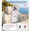 TORRAS 360 Magnetic Stand for iPhone 17 Pro Max Case Ultra Clear Orange | Fit for MagSafe, 4X Mil-Grade Protection, Slim Non-Slip Case with Camera Control Button, Cosmic Orange 6.9″, O3 Light Series(Rosy Pink)
