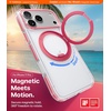 TORRAS 360 Magnetic Stand for iiPhone 17e Case & iPhone 16e, [Fit for MagSafe] [Military-Grade Protection] Translucent Slim Case for iPhone 17e, Obsidian Black, Ostand O3 Fitness Series(I-Clear Pink)