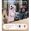 TORRAS 360 Magnetic Stand for iiPhone 17e Case & iPhone 16e, [Fit for MagSafe] [Military-Grade Protection] Translucent Slim Case for iPhone 17e, Obsidian Black, Ostand O3 Fitness Series(E-Summer Pink)