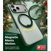 TORRAS 360 Magnetic Stand for iiPhone 17e Case & iPhone 16e, [Fit for MagSafe] [Military-Grade Protection] Translucent Slim Case for iPhone 17e, Obsidian Black, Ostand O3 Fitness Series(F-Pine Green)