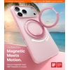 TORRAS 360 Magnetic Stand for iiPhone 17e Case & iPhone 16e, [Fit for MagSafe] [Military-Grade Protection] Translucent Slim Case for iPhone 17e, Obsidian Black, Ostand O3 Fitness Series(E-Summer Pink)