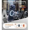 TORRAS 360 Magnetic Stand for iiPhone 17e Case & iPhone 16e, [Fit for MagSafe] [Military-Grade Protection] Translucent Slim Case for iPhone 17e, Obsidian Black, Ostand O3 Fitness Series(B-Crystal Clear)