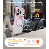 TORRAS 360 Magnetic Stand for iiPhone 17e Case & iPhone 16e, [Fit for MagSafe] [Military-Grade Protection] Translucent Slim Case for iPhone 17e, Obsidian Black, Ostand O3 Fitness Series(I-Clear Pink)