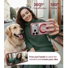 TORRAS 360 Magnetic Stand for iiPhone 17e Case & iPhone 16e, [Fit for MagSafe] [Military-Grade Protection] Translucent Slim Case for iPhone 17e, Obsidian Black, Ostand O3 Fitness Series(G-Burgundy Red)