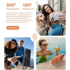 TORRAS 360 Magnetic Stand for iiPhone 17e Case & iPhone 16e, [Fit for MagSafe] [Military-Grade Protection] Translucent Slim Case for iPhone 17e, Obsidian Black, Ostand O3 Fitness Series(C-Cosmic Orange)