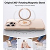 TORRAS 360 Rotatable Magnetic Ring for iPhone 16 Pro Max Case with Stand, Fit for MagSafe, 16FT Mil-Grade Shockproof Translucent for iPhone 16 Pro Max Phone Case 6.9″, Rose Gold Pink