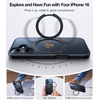 TORRAS 360 Rotatable Magnetic Stand for iPhone 16 Case, [Compatible with MagSafe] [ Flexible Stable Kickstand], 16ft Mil-Grade Shockproof Protection Anti-Scratch Phone Case, Translucent Black 6.1″
