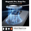 TORRAS 360 Rotatable Ring for iPhone 15 Pro Case, Compatible with MagSafe, Translucent Slim Protective Ring, Military Grade Shockproof Cover for 15 Pro 2023, Natural Titanium