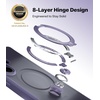TORRAS 360 Spin Magnetic Stand for Samsung Galaxy S25 Ultra Case, Fit for Magsafe, Military Grade Slim Protective S25 Ultra Case with Kickstand & Ring Holder, Ostand Spin, Translucent Frosted Black(Violet)
