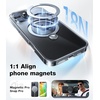TORRAS 360 Spin Magnetic Stand for iPhone 16 Pro Case, 6.3″, Compatible with MagSafe, Mil-Grade Protective Hard PC Soft Edge Case for iPhone 16 Pro, Built-in Kickstand & Ring Holder, Clear 2024(Clear)