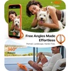TORRAS 360 Spin Magnetic Stand for iPhone 16 Pro Case, 6.3″, Compatible with MagSafe, Mil-Grade Protective Hard PC Soft Edge Case for iPhone 16 Pro, Built-in Kickstand & Ring Holder, Clear 2024(Cosmic Orange)