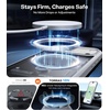 TORRAS 360 Spin Magnetic Stand for iPhone 16 Pro Case, 6.3″, Compatible with MagSafe, Mil-Grade Protective Hard PC Soft Edge Case for iPhone 16 Pro, Built-in Kickstand & Ring Holder, Clear 2024(Silver)