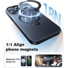 TORRAS 360 Spin Magnetic Stand for iPhone 16 Pro Case, 6.3″, Compatible with MagSafe, Mil-Grade Protective Hard PC Soft Edge Case for iPhone 16 Pro, Built-in Kickstand & Ring Holder, Clear 2024(Black)