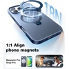 TORRAS 360 Spin Magnetic Stand for iPhone 16 Pro Max Case, Fit for MagSafe, Military Grade Protective Case for iPhone 16 Pro Max Phone Case with Kickstand Rotatable, Black 6.9 inch(Blue)