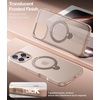 TORRAS 360 Spin Magnetic Stand for iPhone 16 Pro Max Case, Fit for MagSafe, Military Grade Protective Ostand Case for 16 Pro Max Phone Case with Stand Rotatable, Desert Pink 6.9 inch