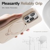 TORRAS 360 Spin Stand for iPhone 15 Pro Case, Fit for Magsafe, Mil-STD Protective Hard PC Scratch-Resistant Case for iPhone 15 Pro Phone Case Desert, Ostand Spin, Dune Beige, 6.1 inch