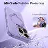 TORRAS 360° Spin Stand for iPhone 16 Pro Case, Fit for Magsafe, Hard PC Mil-STD Protective Scratch-Resistant Case for iPhone 16 Pro Phone Case, Ostand Spin, Violet Purple, 6.3 inch