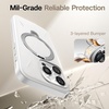 TORRAS 360 Spin Stand for iPhone 16 Pro Case, Fit for Magsafe, Mil-STD Protective Hard PC Scratch-Resistant Case for iPhone 16 Pro Phone Case, Ostand Spin, Ivory White, 6.3 inch