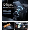 TORRAS 360 Spin for Samsung Galaxy S25 Case with Stand, Fit for MagSafe, 3X Military Grade Protective, Rotatable Kickstand for Samsung S25 Case, Magnetic Ring Slim Hard Cover, Crystal Clear 6.2”(Matte Black)