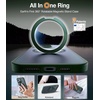TORRAS 360°Rotatable Magnetic Ring Designed for iPhone 15 Pro Max Case, Compatible with MagSafe with Stand & Ring Holder, Military Grade Shockproof Translucent Back Phone Case Ostand R, Green