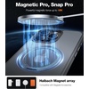TORRAS 360°Rotatable Magnetic Ring for iPhone 15 Pro Max Case, Compatible with MagSafe with Stand & Ring Holder, Military Grade Shockproof Translucent Back Phone Case Ostand R, Light Grey Titanium