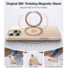 TORRAS 360Rotatable Magnetic for iPhone 16 Pro Case 6.3 inch, Fit for MagSafe 16 Pro Phone Case, 16FT Military Grade Shockproof, Flush Stand Ring, Translucent Slim Protective Ostand, Desert Titanium