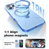 TORRAS 360°Spin Magnetic Stand for iPhone 16 Pro Case, Fit for MagSafe, Built-in Kickstand & Ring Holder, Mil-Grade Protective Soft Edge Hard PC Case for iPhone 16 Pro, Sapphire Blue, 6.3” 2024