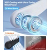 TORRAS COOLiFY Air 2026 Upgraded Neck Fan Air Conditioner, Dual-Airflow Pro Cooling, Ultra Light Portable Fan Rechargeable, Personal Cooling Fan Travel Essentials, Gift for Dad Husband Father, Black(White)