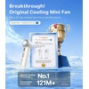 TORRAS COOLiFY iva Handheld Fan with Ice Cooler, [Chill by 50°F], 0-100 Adjustable Speed, Super Mini Powerful Portable Fan 4900mAh Rechargeable, Hand Fans for Travel Essentials,Mothers Day Gifts,Ivory(Ivory White)