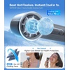 TORRAS COOLiFY iva Handheld Fan with Ice Cooler, [Chill by 50°F], 0-100 Adjustable Speed, Super Mini Powerful Portable Fan 4900mAh Rechargeable, Hand Fans for Travel Essentials,Mothers Day Gifts,Ivory(Grey)