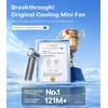 TORRAS COOLiFY iva Handheld Fan with Ice Cooler, [Chill by 50°F], 0-100 Adjustable Speed, Super Mini Powerful Portable Fan 4900mAh Rechargeable, Hand Fans for Travel Essentials,Mothers Day Gifts,Ivory(Charcoal Grey)
