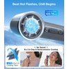TORRAS COOLiFY iva Handheld Fan with Ice Cooler, [Chill by 50°F], 0-100 Adjustable Speed, Super Mini Powerful Portable Fan 4900mAh Rechargeable, Hand Fans for Travel Essentials,Mothers Day Gifts,Ivory(Charcoal Grey)
