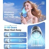 TORRAS COOLiFY iva Handheld Fan with Ice Cooler, [Chill by 50°F], 0-100 Adjustable Speed, Super Mini Powerful Portable Fan 4900mAh Rechargeable, Hand Fans for Travel Essentials,Mothers Day Gifts,Ivory(Grey)