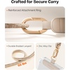 TORRAS Freedom Phone Lanyard Crossbody, Adjustable Lightweight Phone Strap with 2 Phone Tabs for iPhone 17 Pro, Ergonomic Shoulder Design Cell Phone Lanyard for All Phones, Skin-Friendly, Black(Apricot)