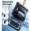 TORRAS IP68 Waterproof Phone Pouch Double Space, Floating Waterproof Phone Case with Lanyard for iPhone 17 Pro Max 16 15 14 S26 S25, Phone Dry Bag Vacation Cruise Ship Travel Essentials 7.0”, White(Black)