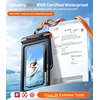 TORRAS IP68 Waterproof Phone Pouch Double Space, Floating Waterproof Phone Case with Lanyard for iPhone 17 Pro Max 16 15 14 S26 S25, Phone Dry Bag Vacation Cruise Ship Travel Essentials 7.0”, White(Black)
