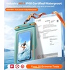 TORRAS IP68 Waterproof Phone Pouch Double Space, Floating Waterproof Phone Case with Lanyard for iPhone 17 Pro Max 16 15 14 S26 S25, Phone Dry Bag Vacation Cruise Ship Travel Essentials 7.0”, White(Glacier Sprint)