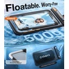 TORRAS IP68 Waterproof Phone Pouch Double Space, Floating Waterproof Phone Case with Lanyard for iPhone 17 Pro Max 16 15 14 S26 S25, Phone Dry Bag Vacation Cruise Ship Travel Essentials 7.0”, White(Black)